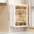 No-Drill Wall-Mounted Storage Cabinet with Transparent Doors