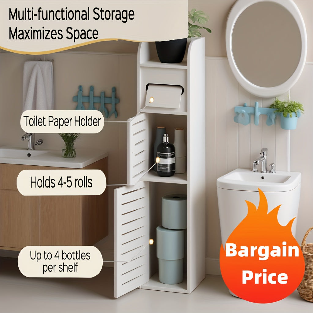 Bathroom Storage Cabinet 1pc PVC Double Door Bathroom Storage Cabinet