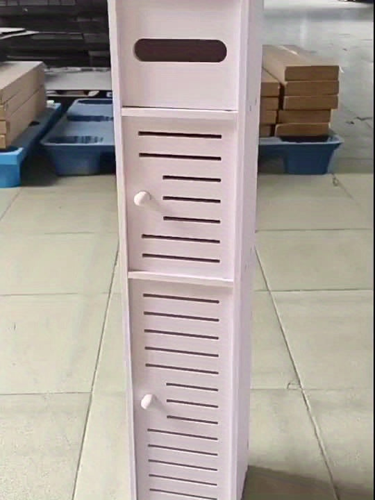 Bathroom Storage Cabinet 1pc PVC Double Door Bathroom Storage Cabinet