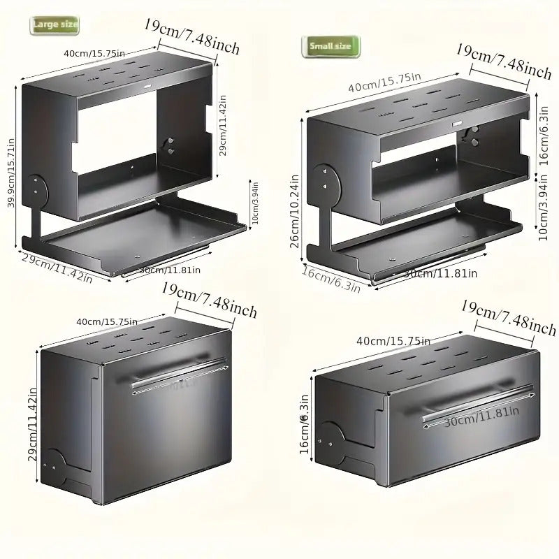 Wall-Mounted Kitchen Storage Cabinet with Pull-Down Double