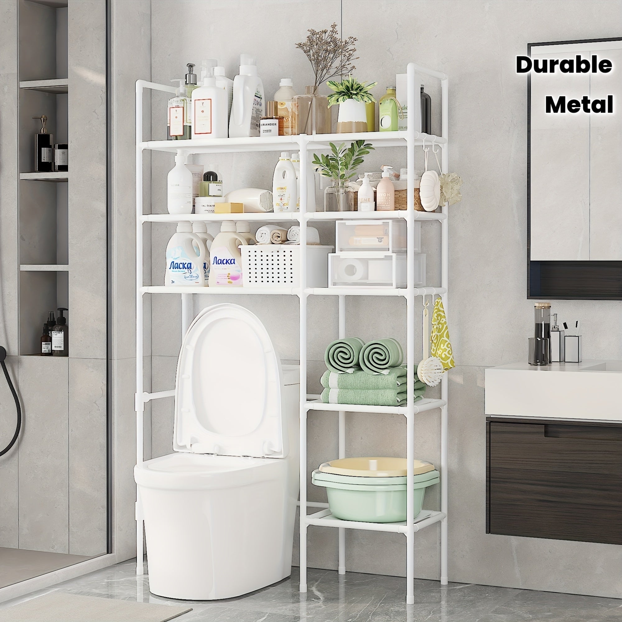 2\u002F3 Tier Toilet Storage Cabinet - Space Saving