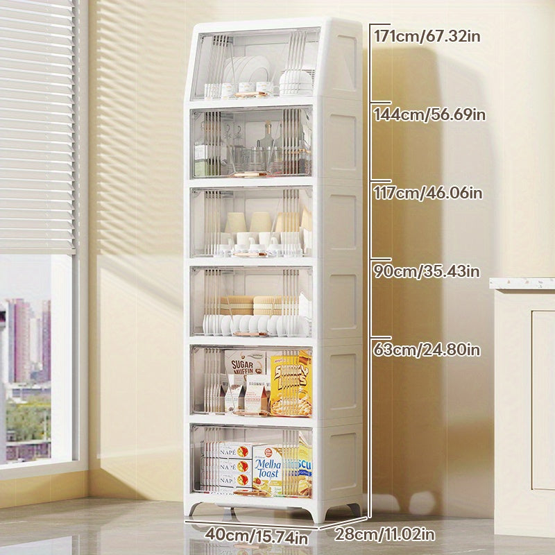Multi-Tier Storage Cabinet 40cm Front\u002F28cm Side Multi-Tier