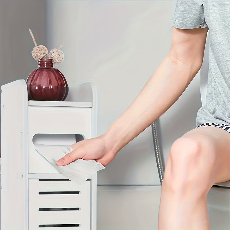 Bathroom Storage Cabinet 1pc PVC Double Door Bathroom Storage Cabinet