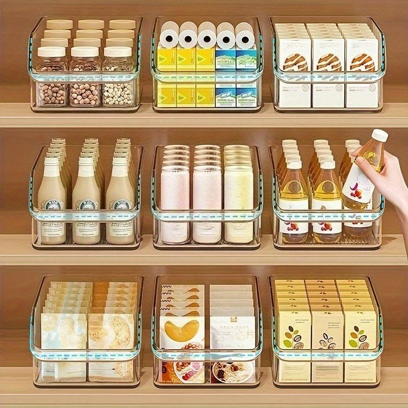4pcs\u002FSet Pull Out Storage Basket | Transparent Layered Organizer