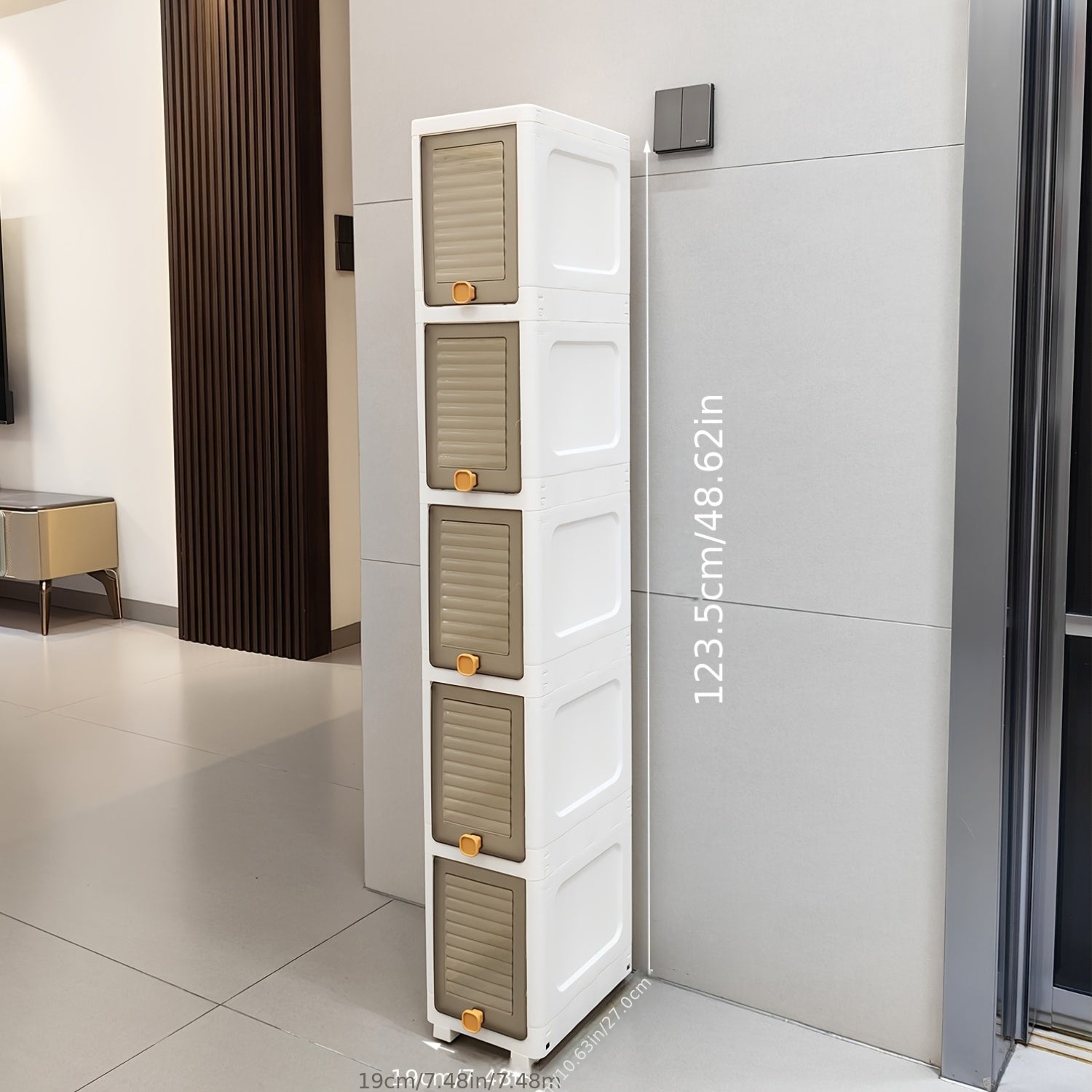 Multi-Tier Space-Saving Gap Storage Cabinet Suitable & Bathroom