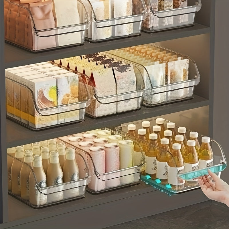 4pcs\u002FSet Pull Out Storage Basket | Transparent Layered Organizer