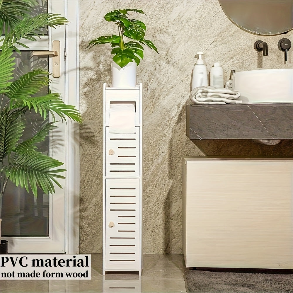 Bathroom Storage Cabinet 1pc PVC Double Door Bathroom Storage Cabinet