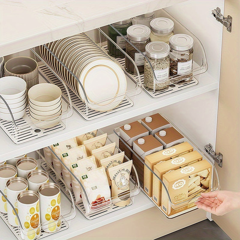 4pcs Modern Kitchen Cabinet Pull-Out Storage Boxes