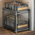 Space-Saving Storage Rack Space-Saving Multi-Layer Under-Sink Pull-Out Storage Rack